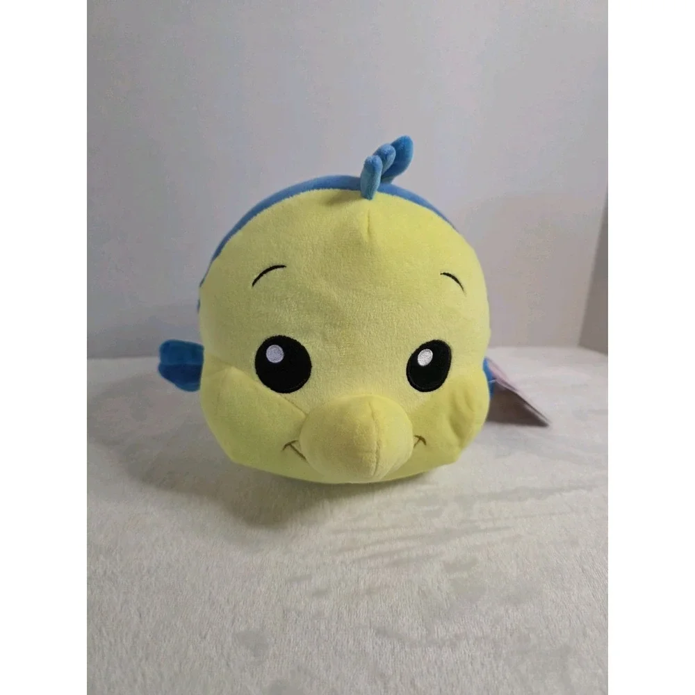 Disney‎ Princess Flounder Plush The Little Mermaid Yellow Blue Fish Toy 7